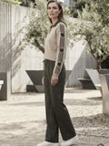 PANTALON GIULIA - EFFET SUEDINE